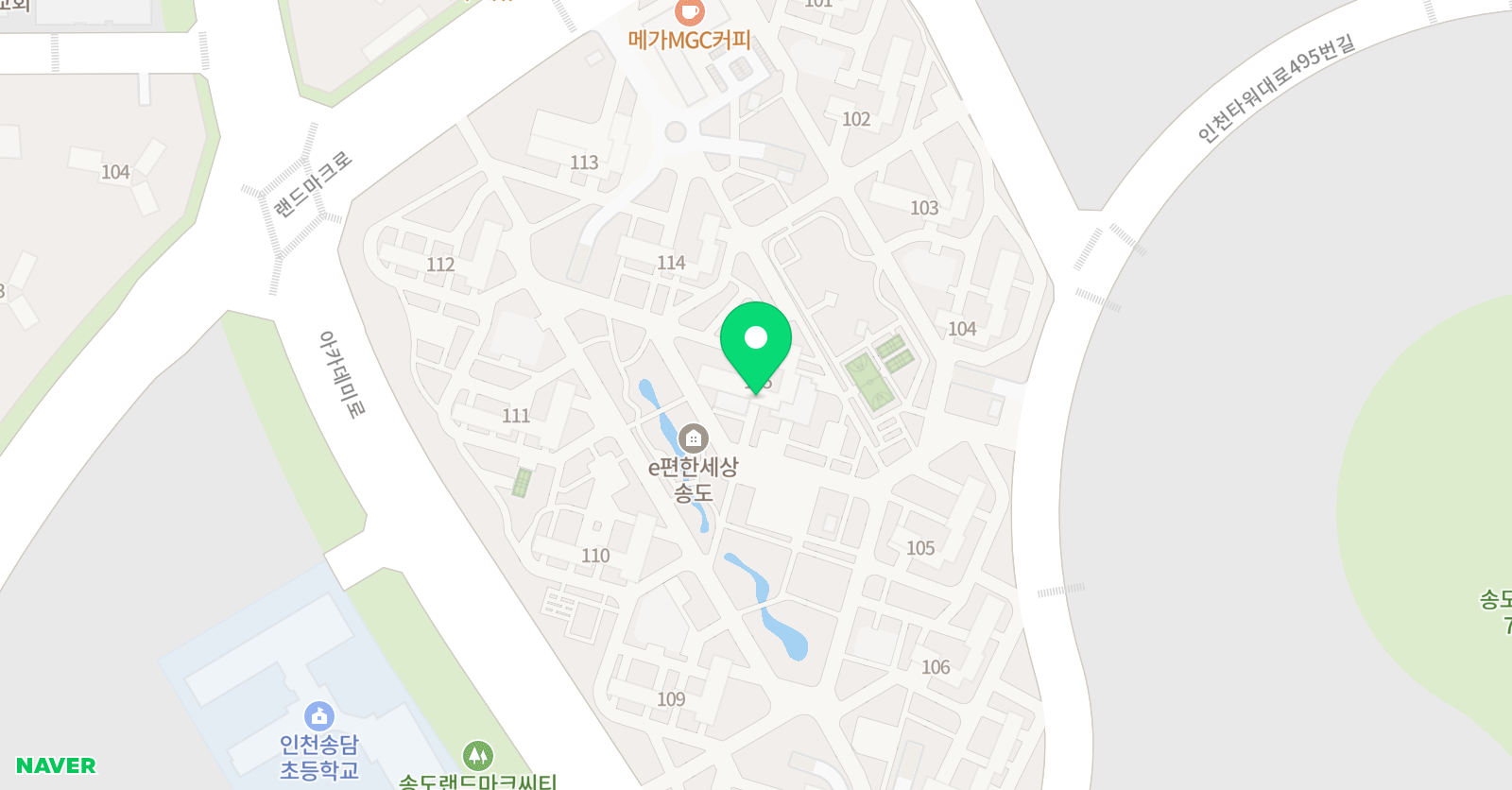 딱풀리는수학 송도 이편한세상점 위치