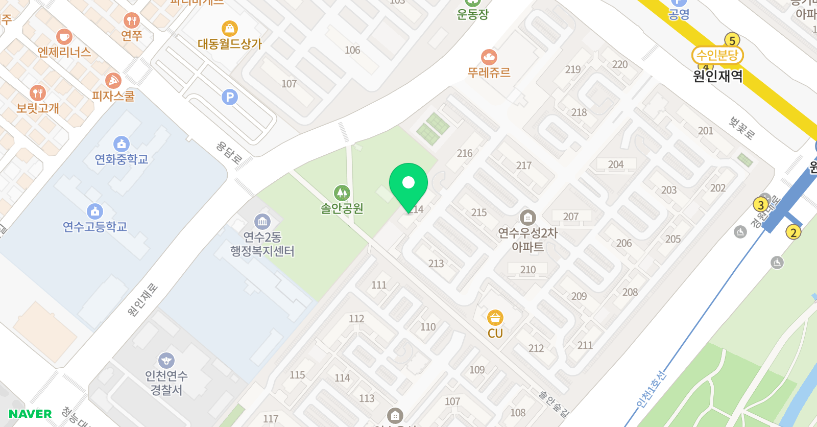 스마트해법 수학 연수우성점 위치