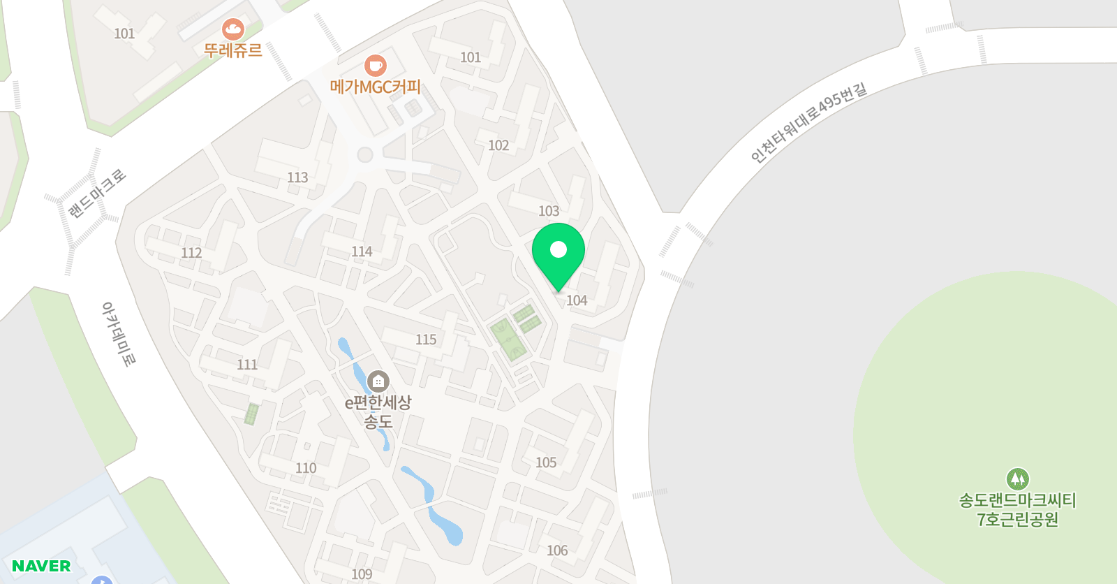 크리아트 송도아트원 위치