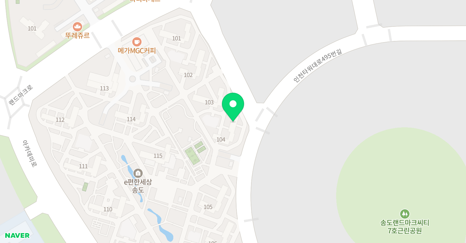 빨간펜 수학의달인 송도 이편한세상점 위치