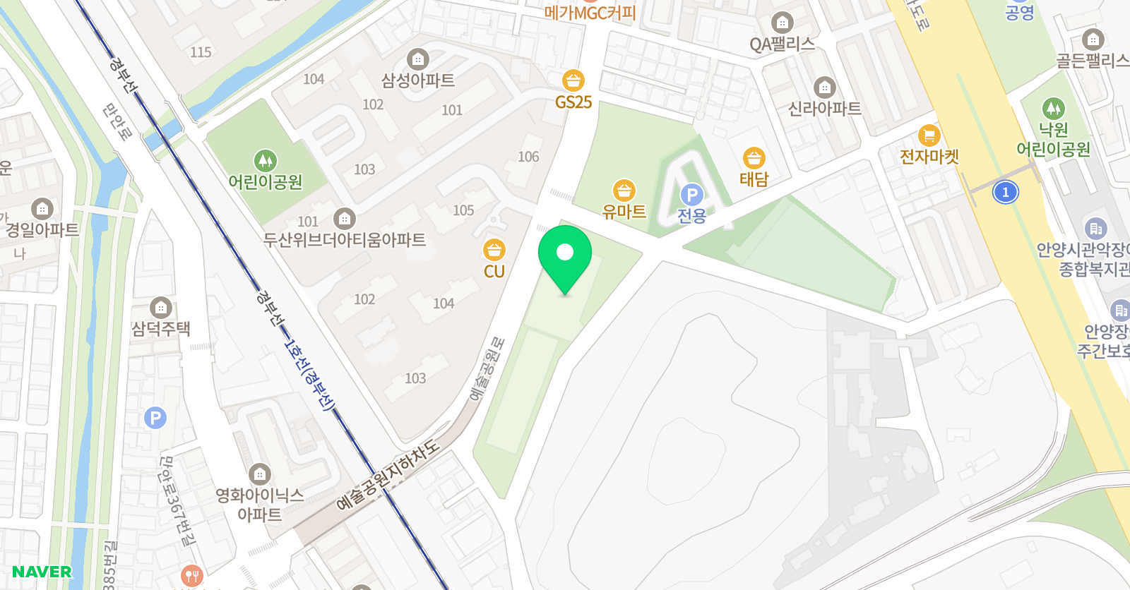 한국파워점핑줄넘기 예술공원점 위치