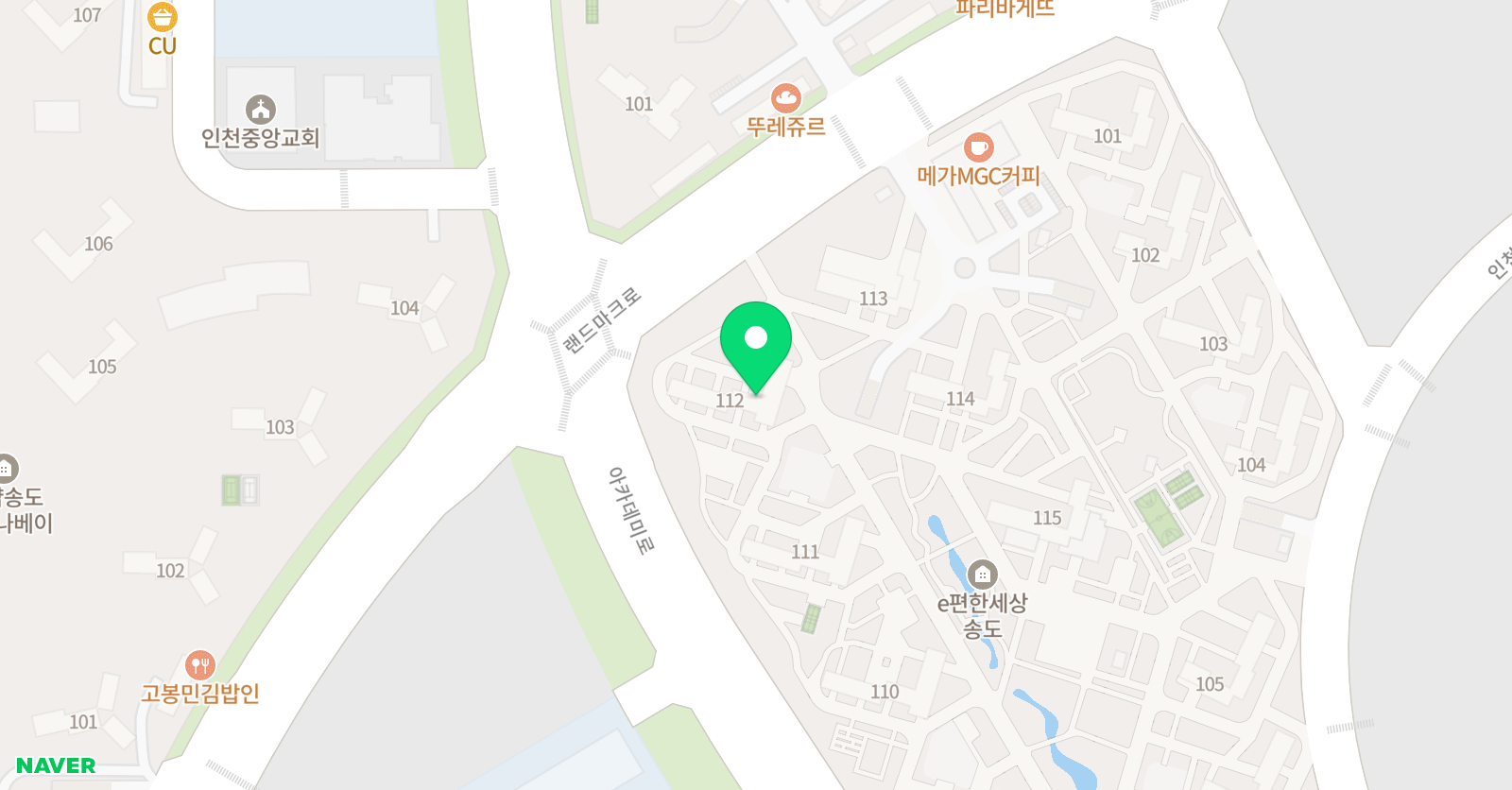 플레이팩토 송도이편한점 위치