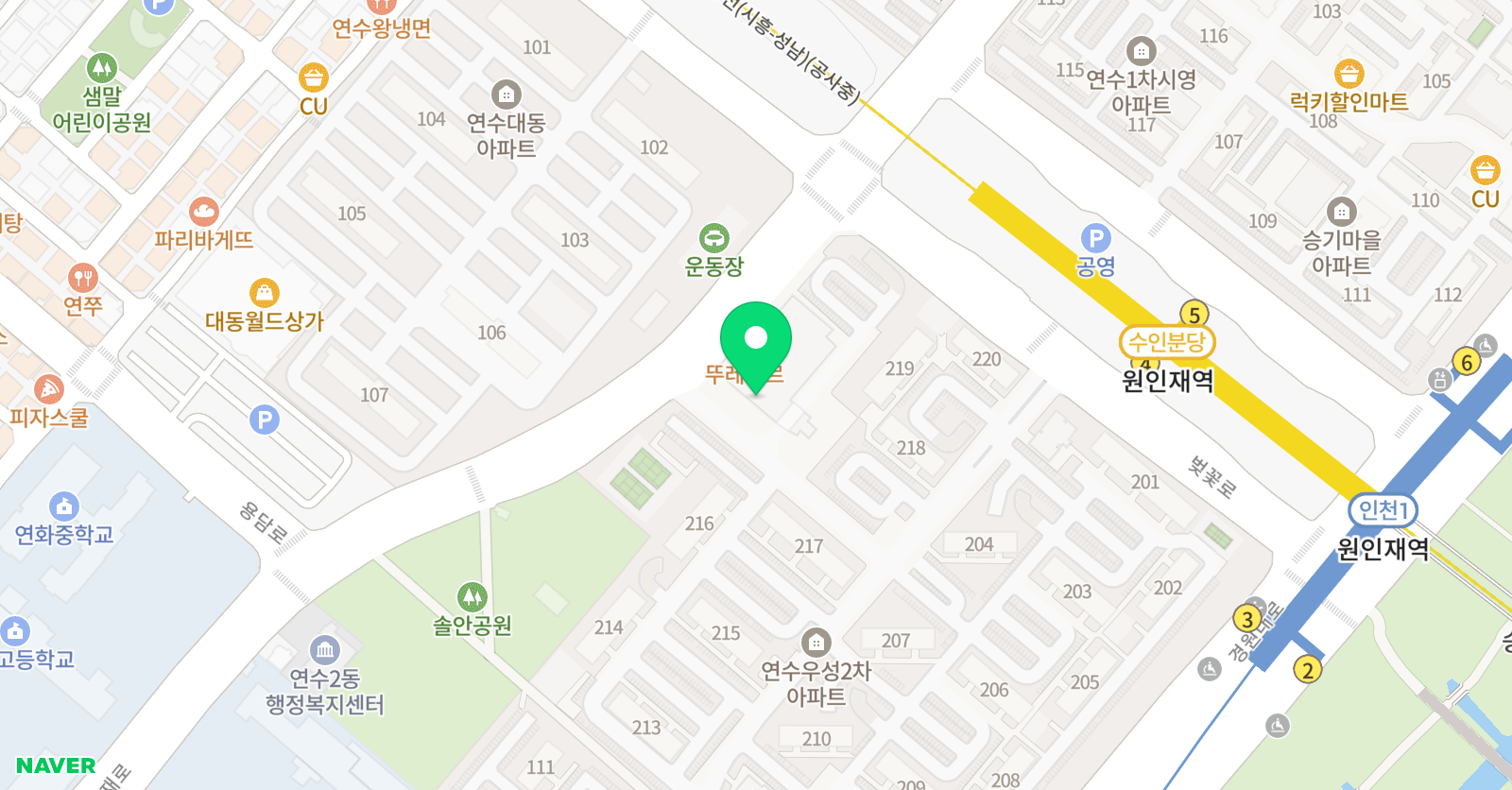 우성탑 영수학원 위치