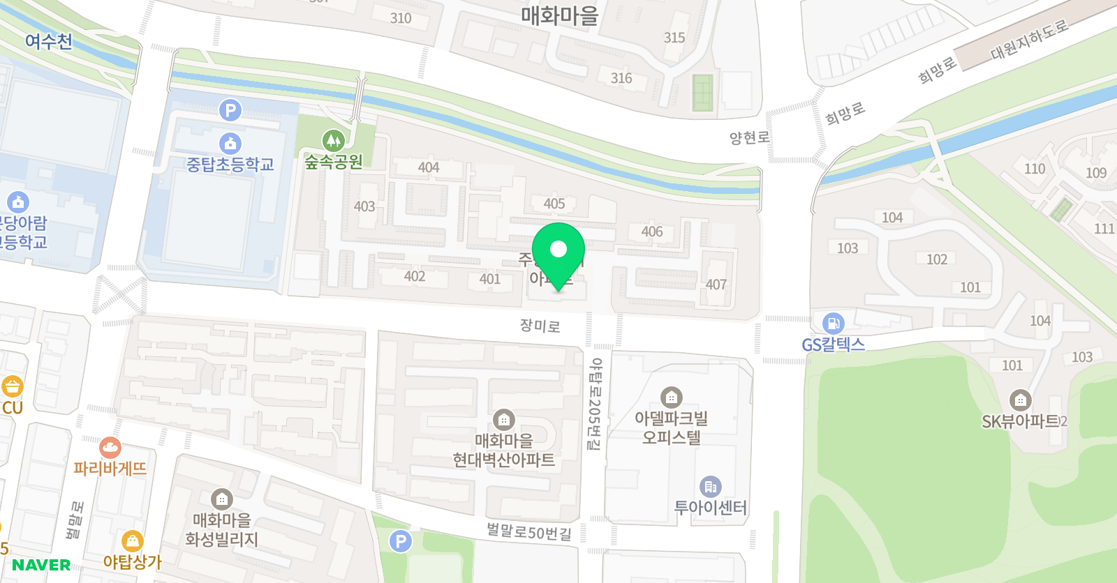 뮤엠 영어 중탑점 위치