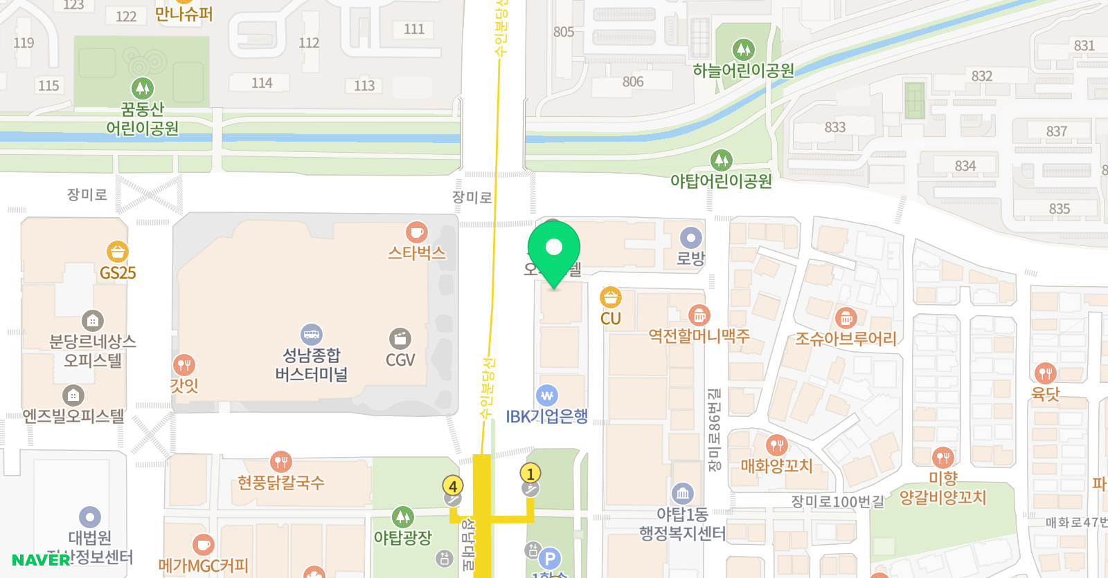 바우하우스 미술학원 야탭캠퍼스 위치