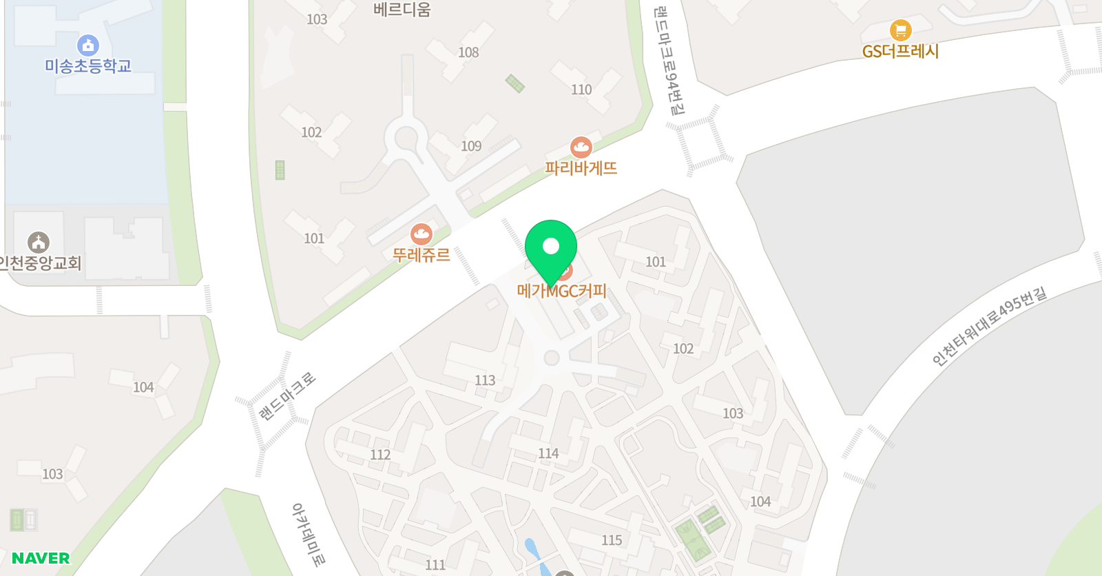 아트사파리 창의융합미술학원 랜드마크점 위치