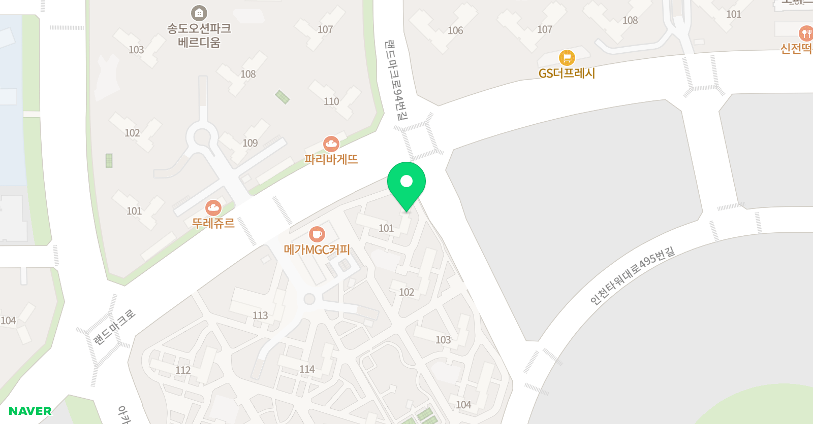 삼성영어셀레나 송도이편한세상학습관 위치