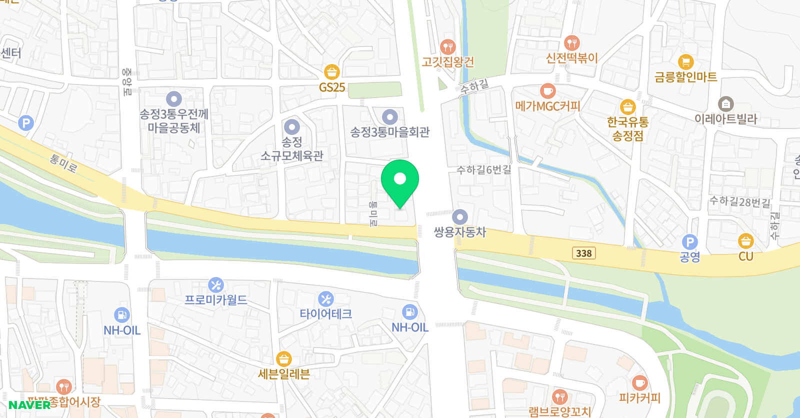 바른생각 학원 위치