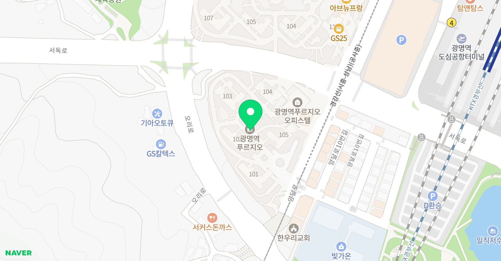스마트해법 수학 광명역푸르지오1점 위치