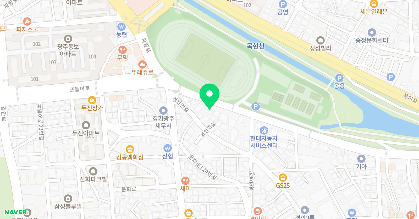 더쎈 학원 위치