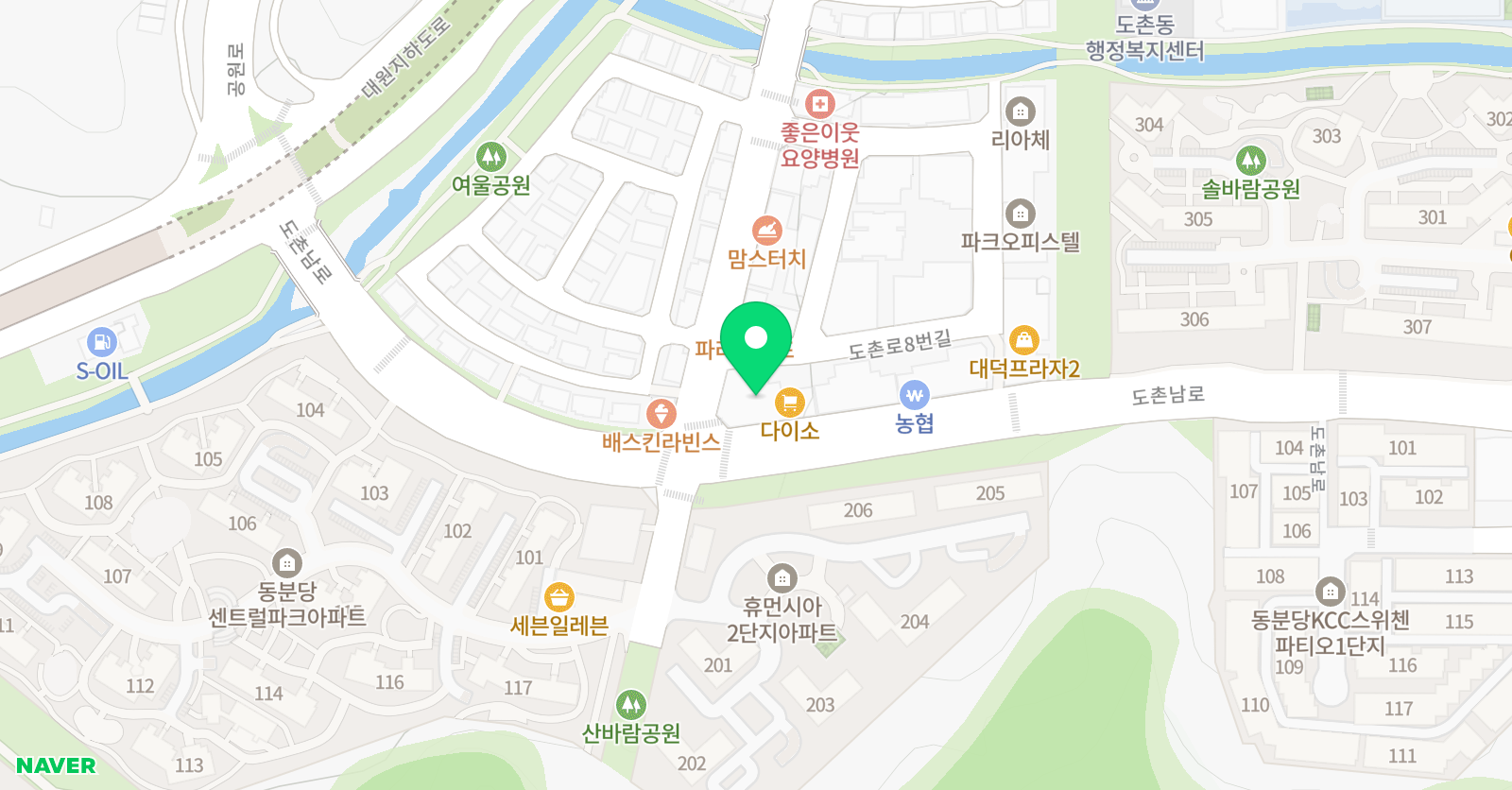 도촌 정소연 영어학원 위치