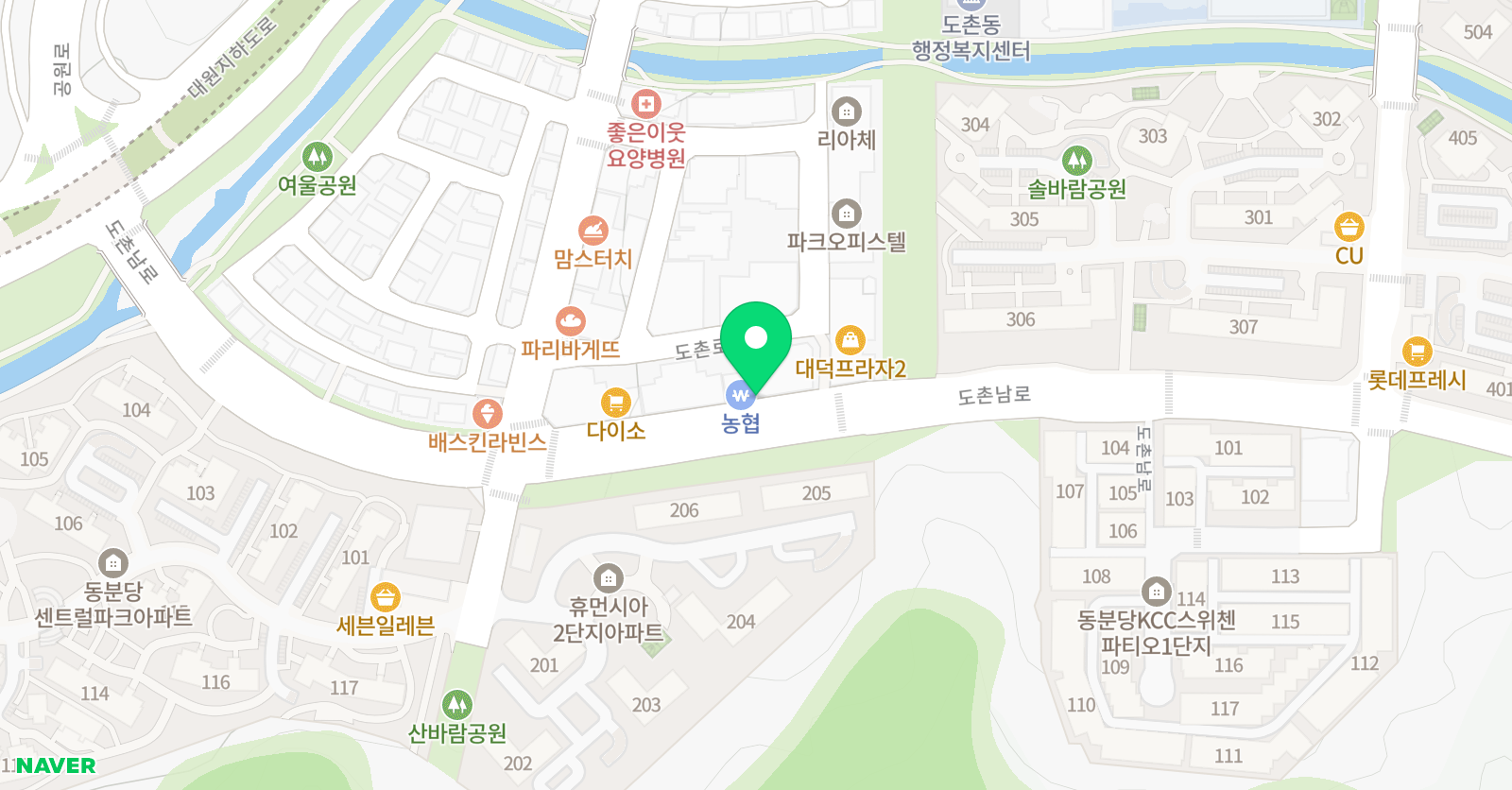 도촌 넘버원 태권도장 위치