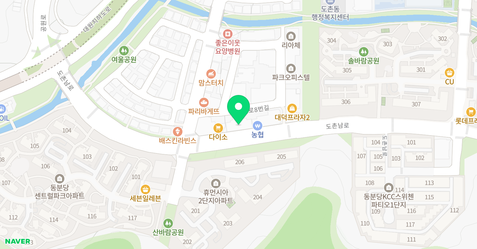 빛나미술학원 도촌동 위치