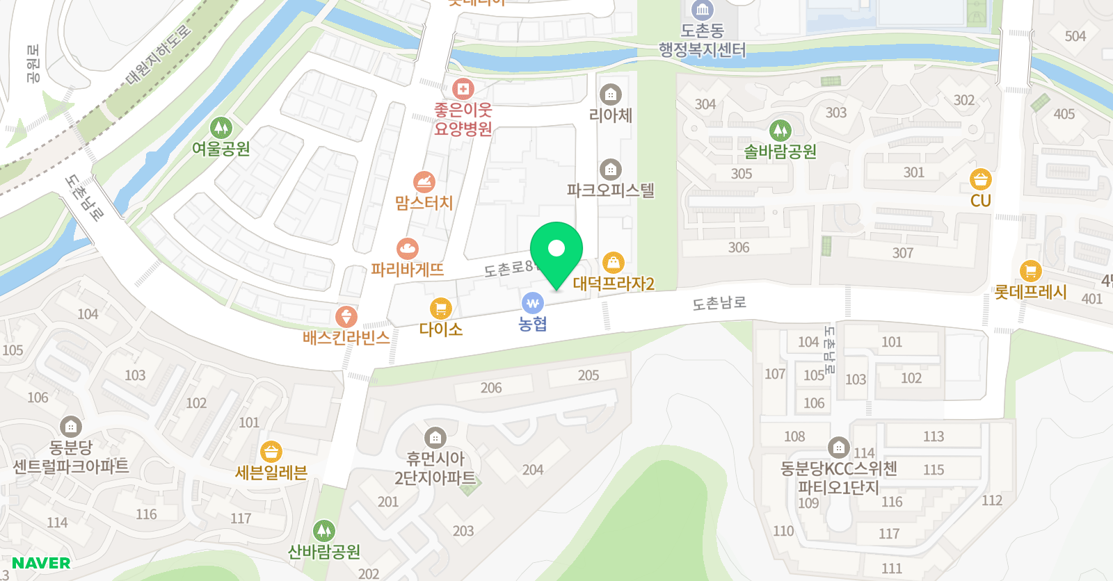 빨간펜 수학의달인 도촌점 위치