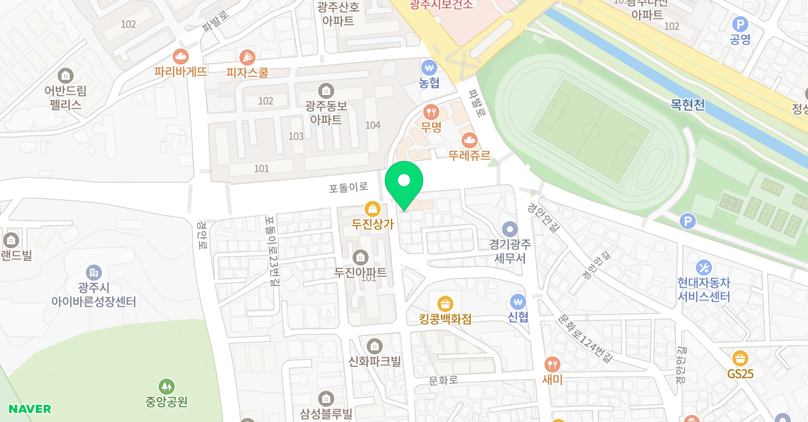 생각의정원 학원 위치