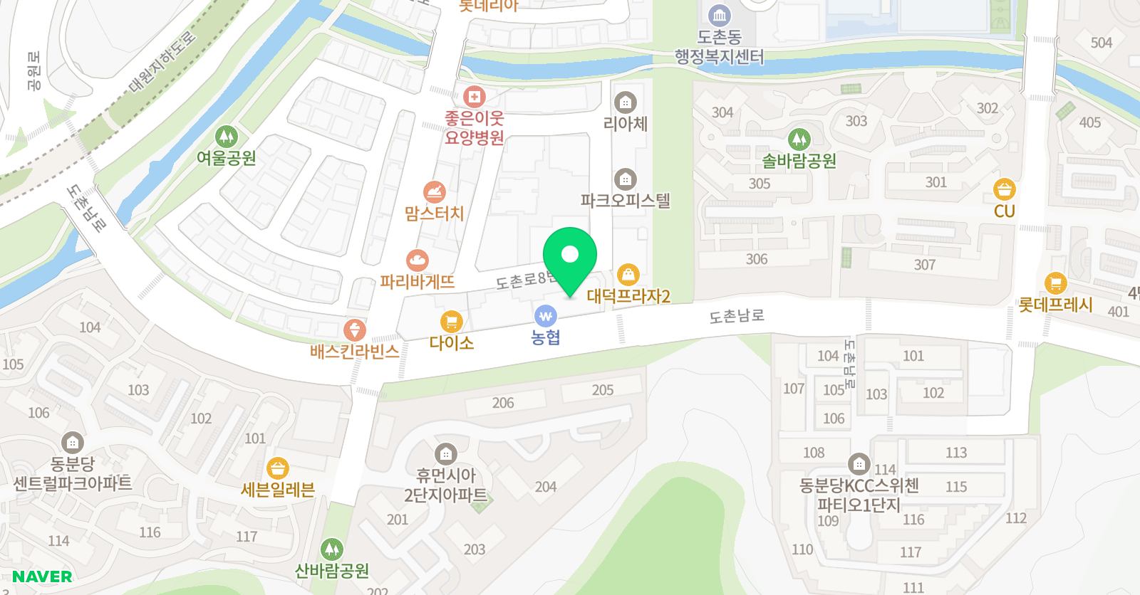뮤엠영어 도촌메리점 위치