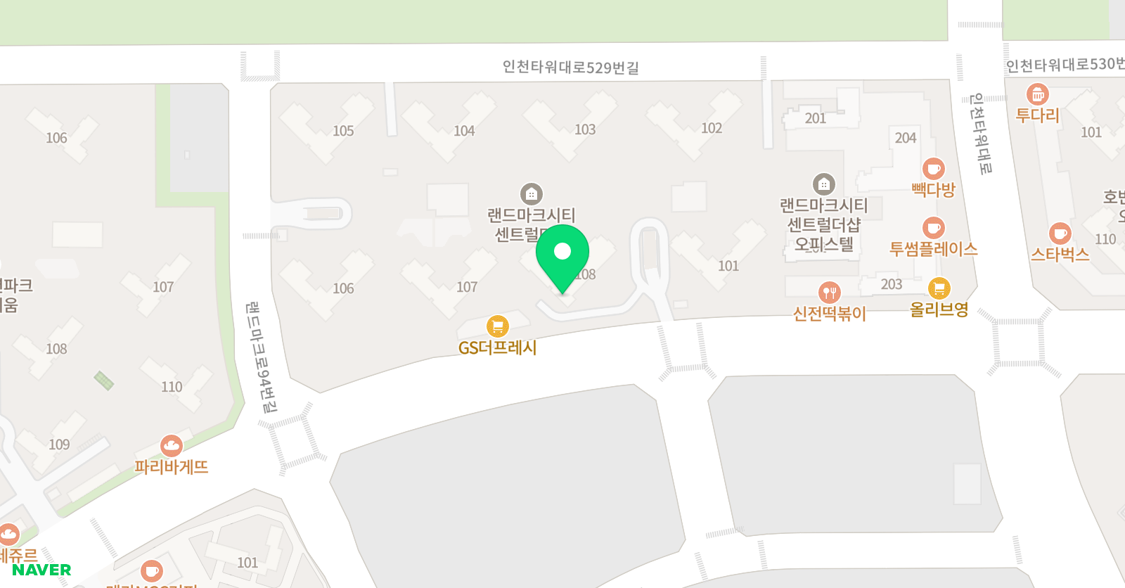 빨간펜수학의달인 수학학원 랜드마크시티점 위치