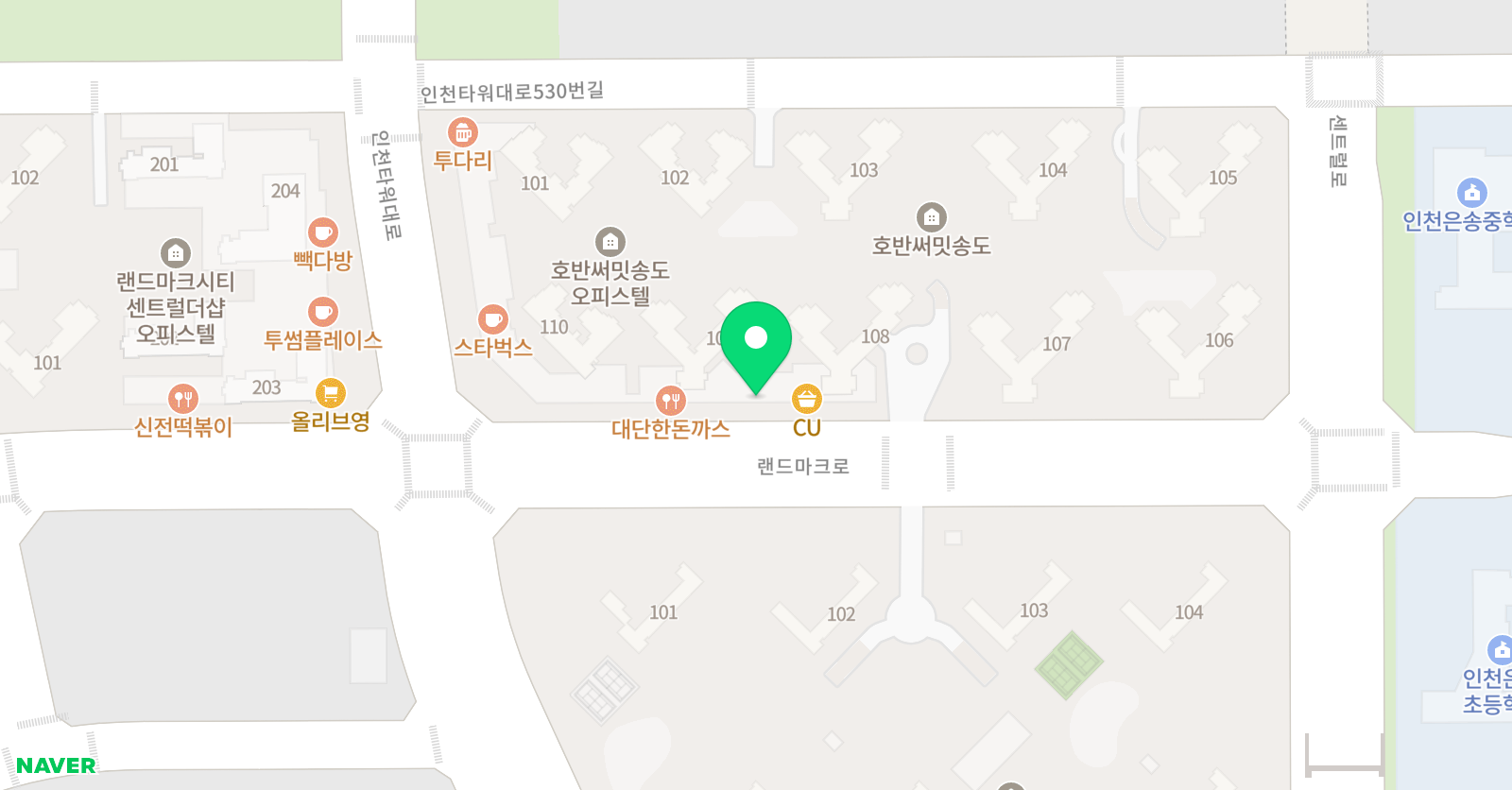 잉글리시아이 송도호반써밋점 위치