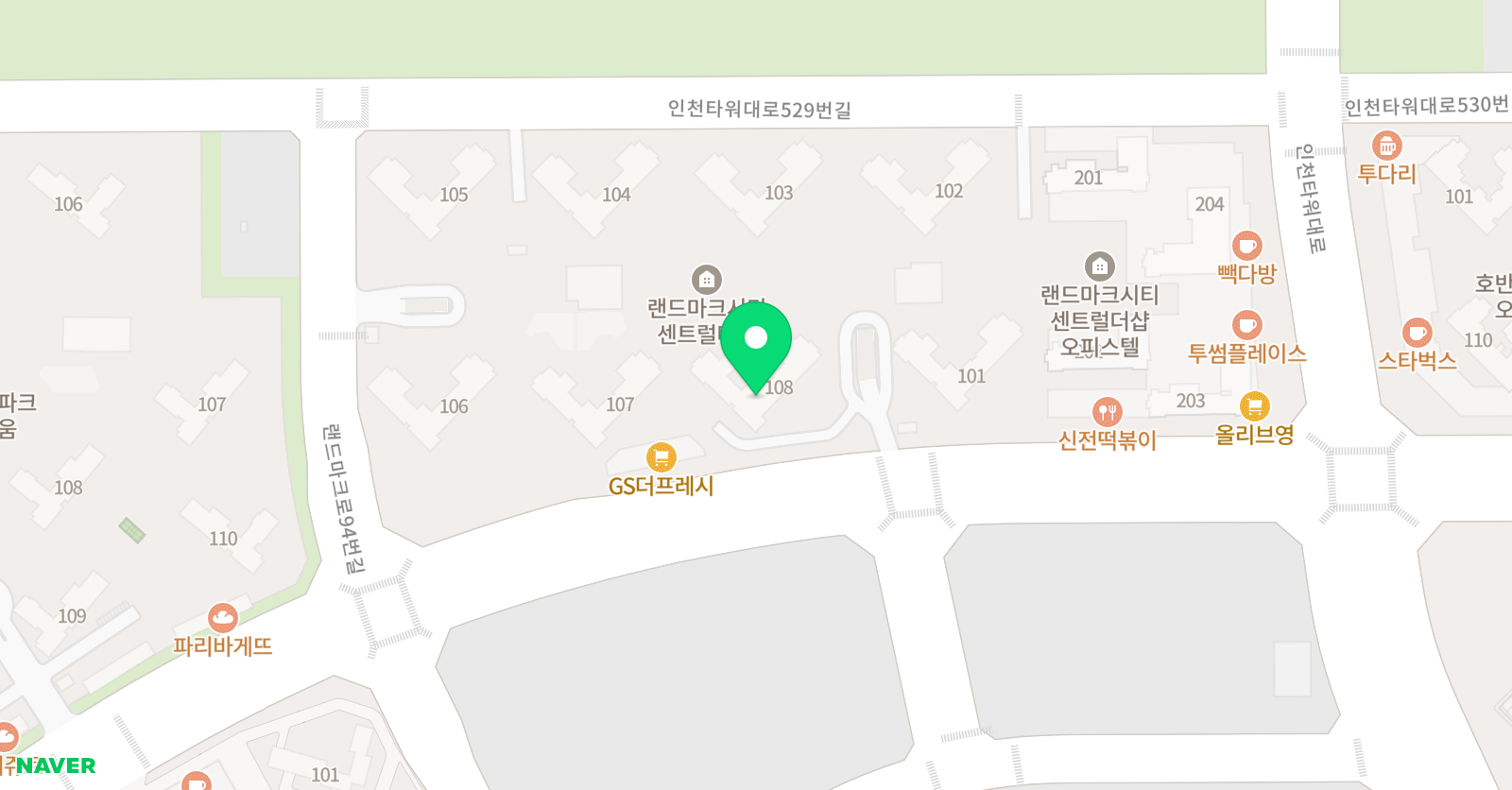 아소비 인천 송도랜드마크점 위치