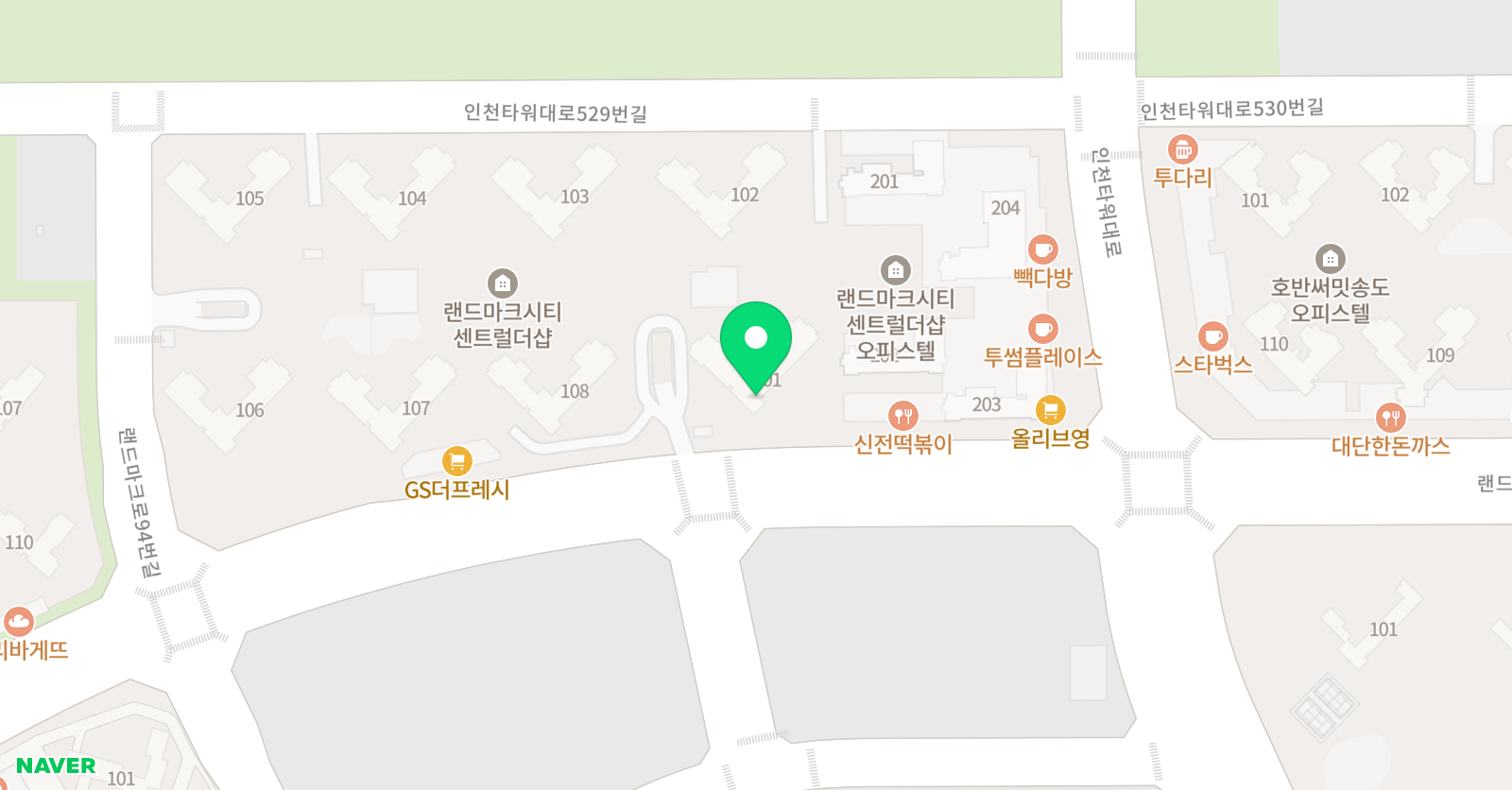 딱풀리는 수학 송도랜드마크시티점 위치
