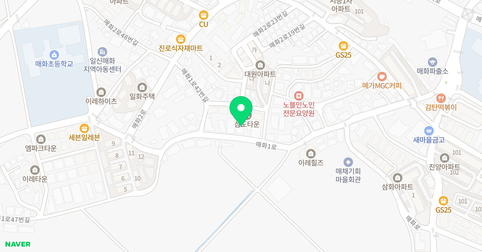 별 음악학원 위치