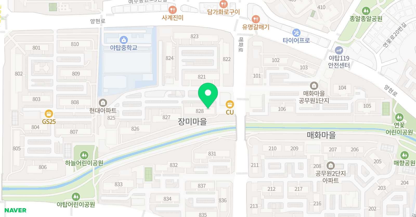 장미 현대교실 위치