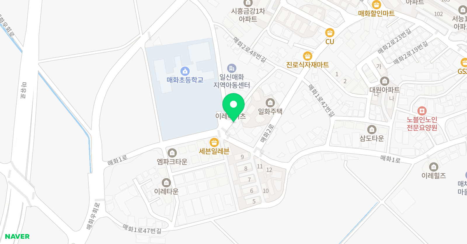 매화꿈이자라는 음악학원 위치