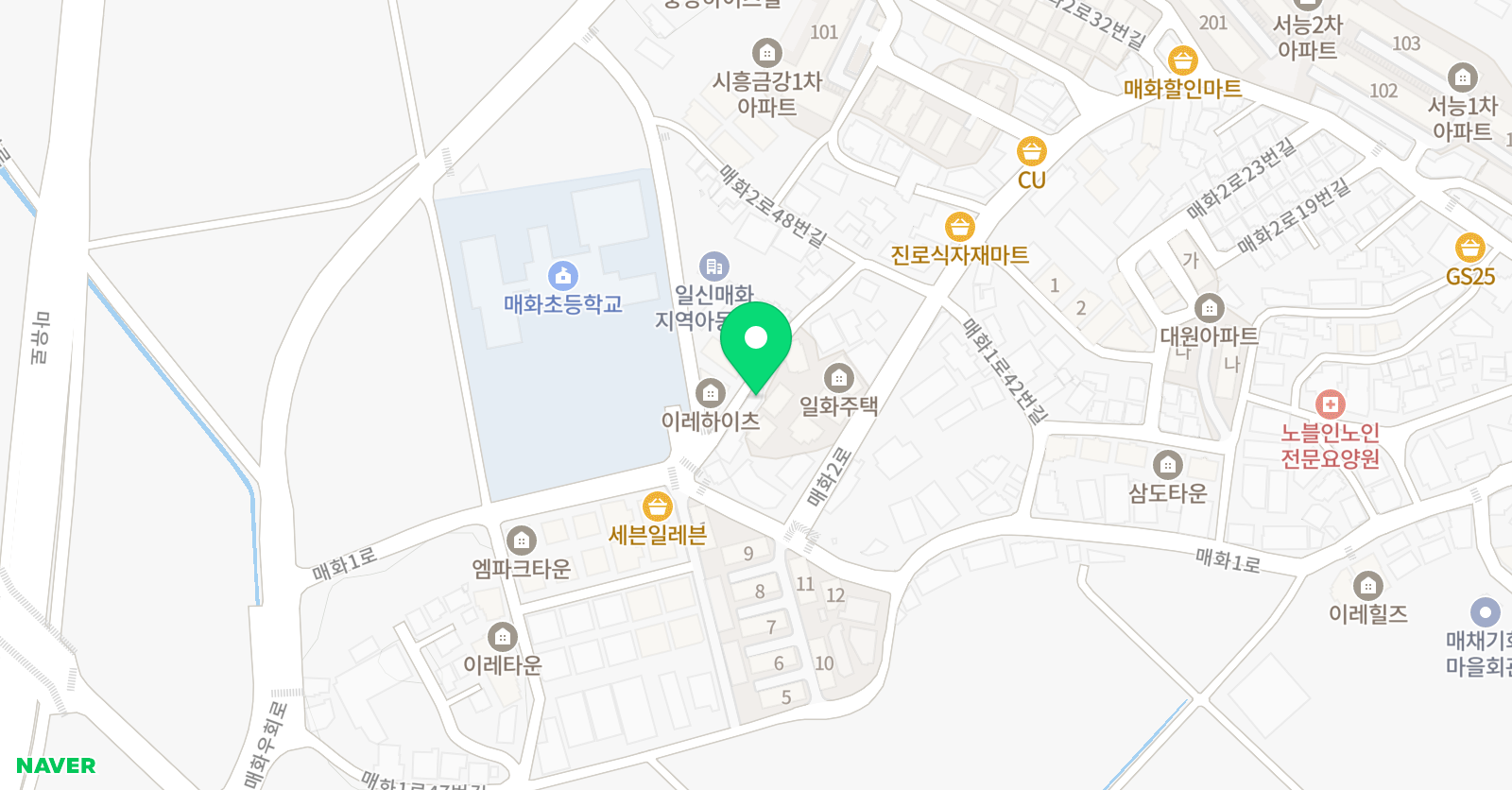 한양대매화 태권도 위치