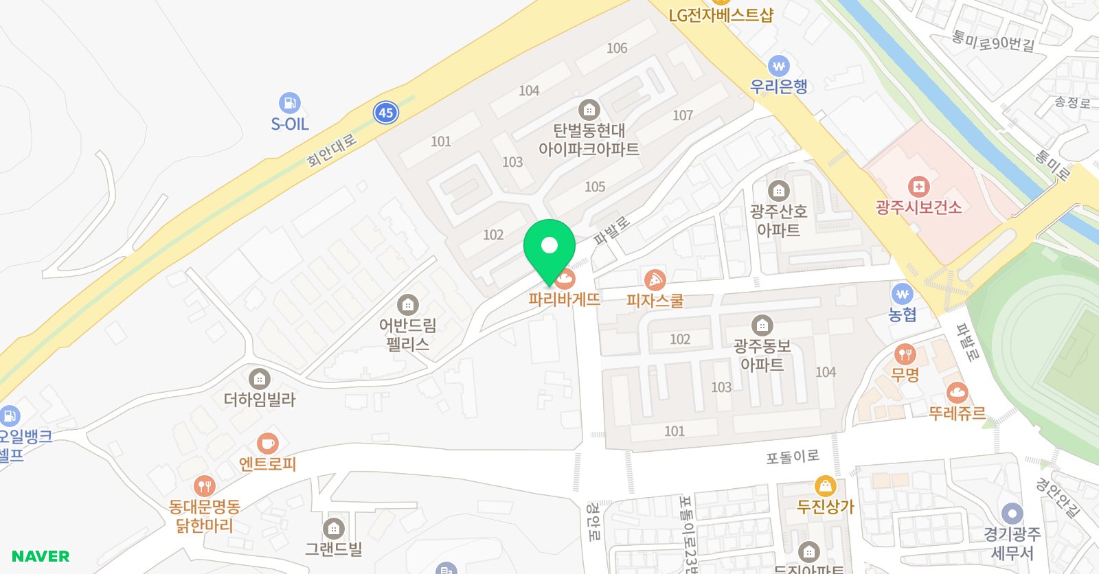 탄벌점 와와 학습코칭학원 위치
