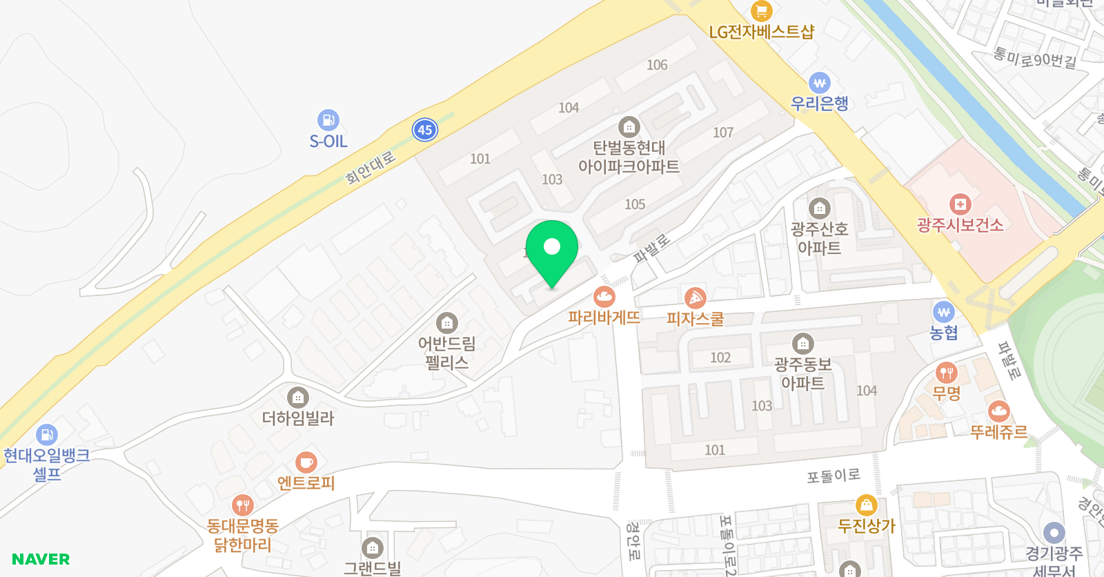 JC주산암산 수학학원 위치