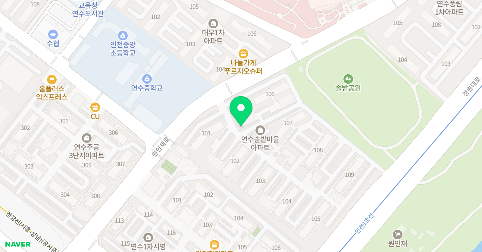 뮤엠 영어 미래앤 수학교실 연수1호점 위치