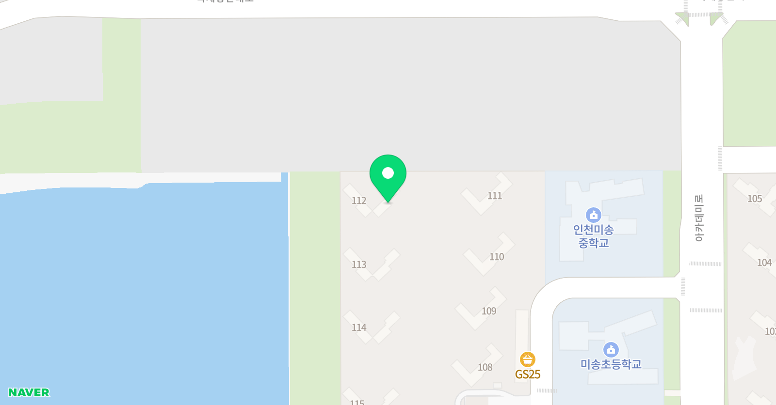 크리아트 인천송도마리나베이원 위치