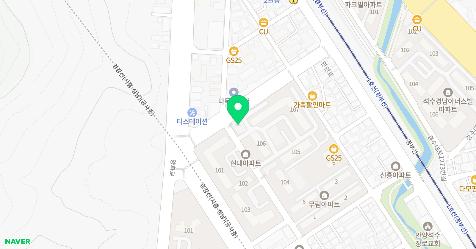 석수 음악학원 위치