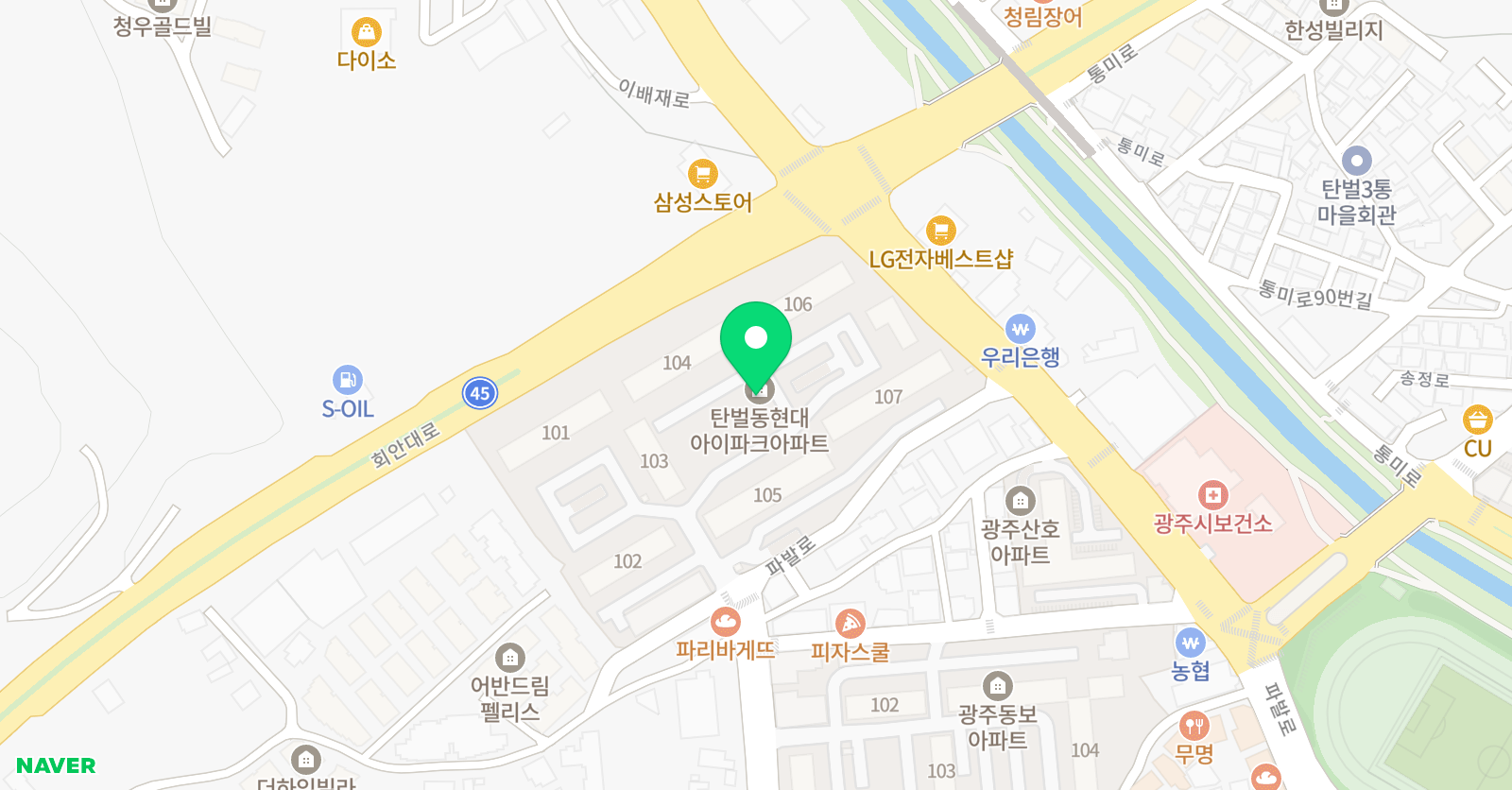 아소비 탄벌현대점 위치