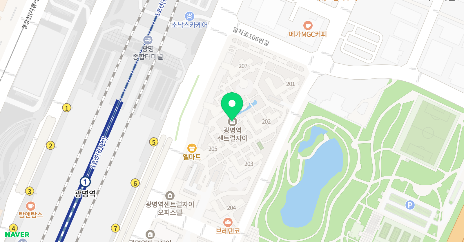 삼성 영어 광명역자이교실 위치