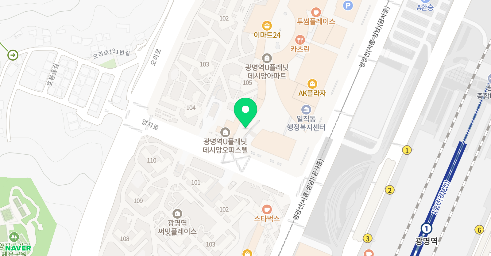 일직 비룡 태권도 위치