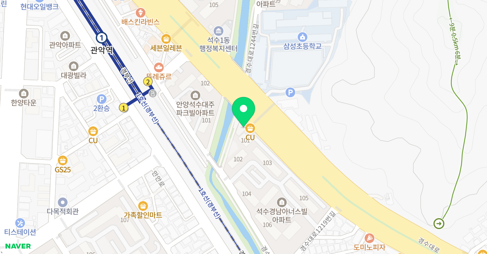 플레이팩토 석수점 수학교습소 위치