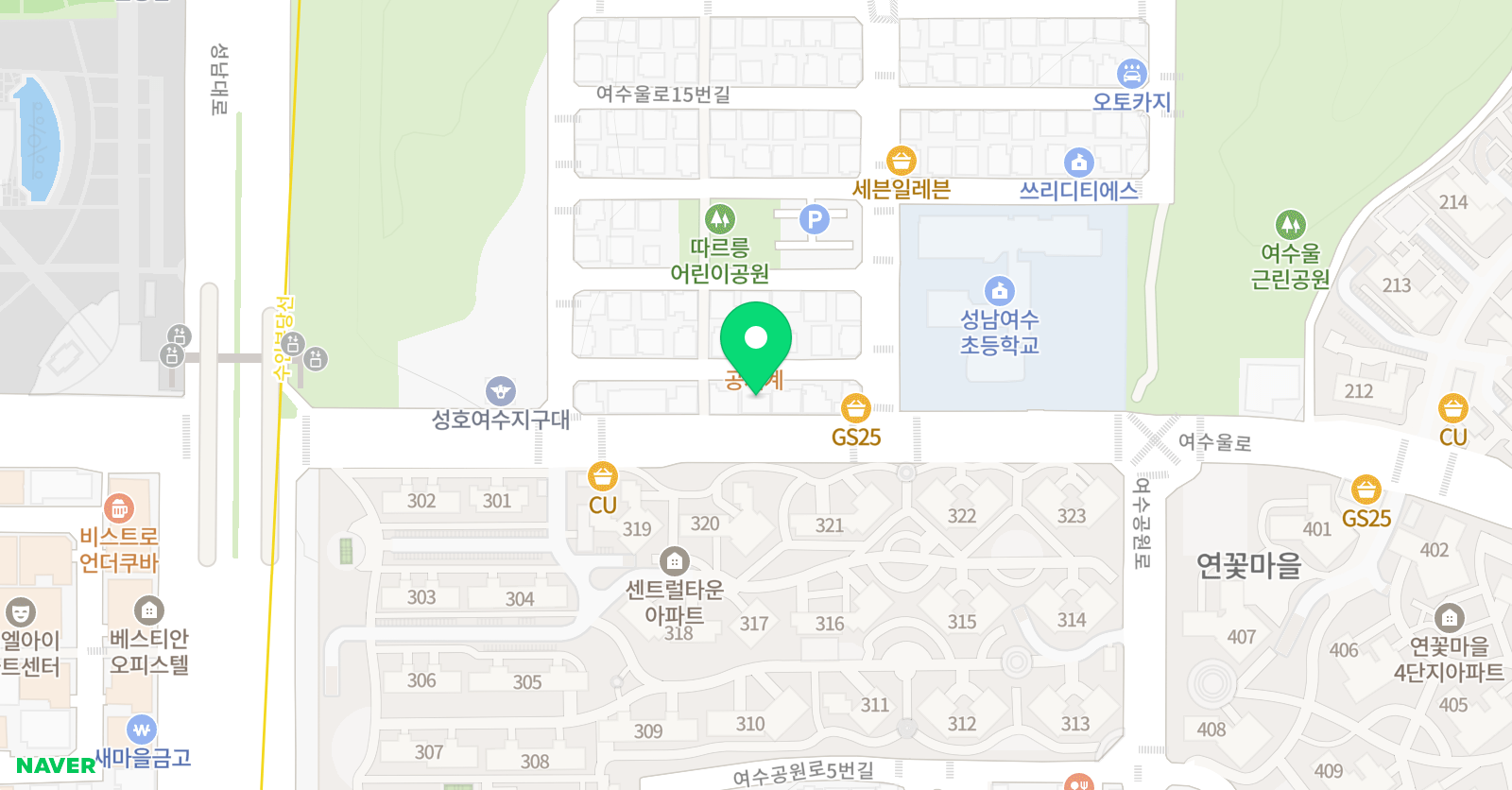 스마트해법 수학 성남여수초교점 위치