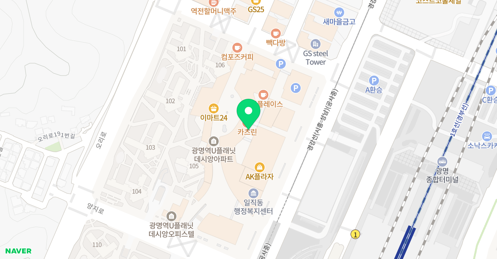 JC 더발레 아카데미 위치