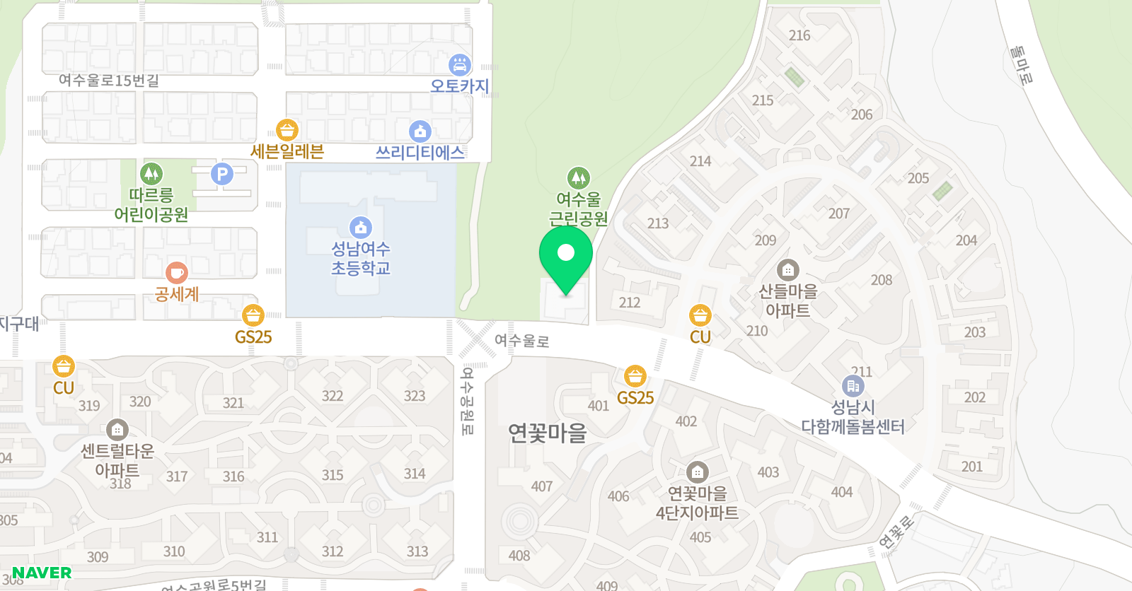 이야스콜라힐사이드컬리지잇 야탑학원 위치