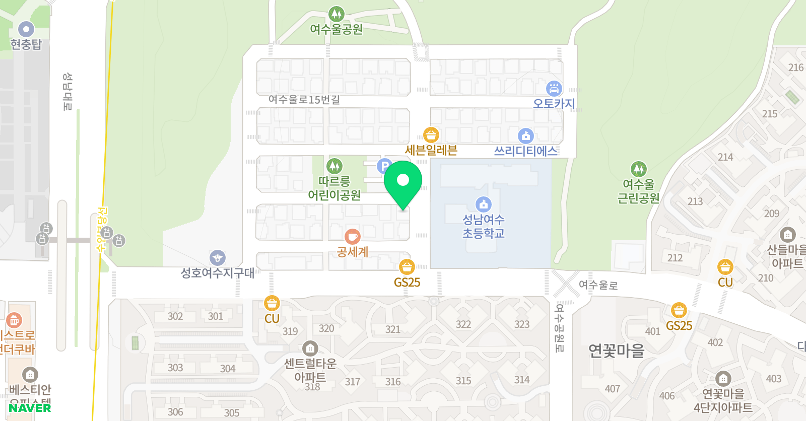 링키 영어학원 여수초점 위치