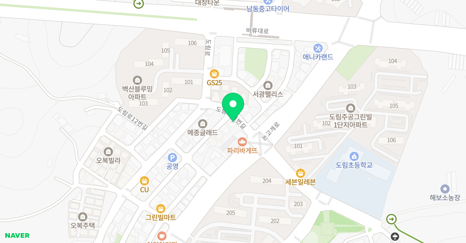 뮤엠 영어 도림1호점 위치