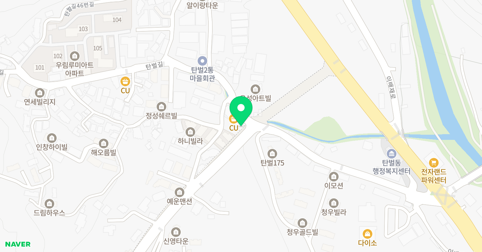 탄벌 태권도장 위치