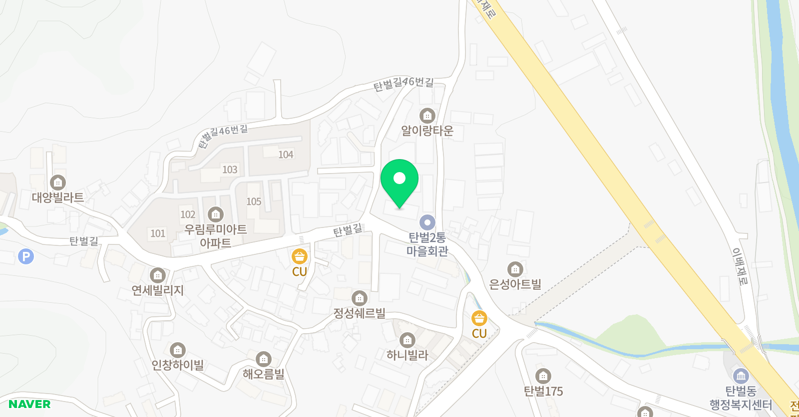 미래엔 영어생각플러스 수학 탄벌2관 학원 위치