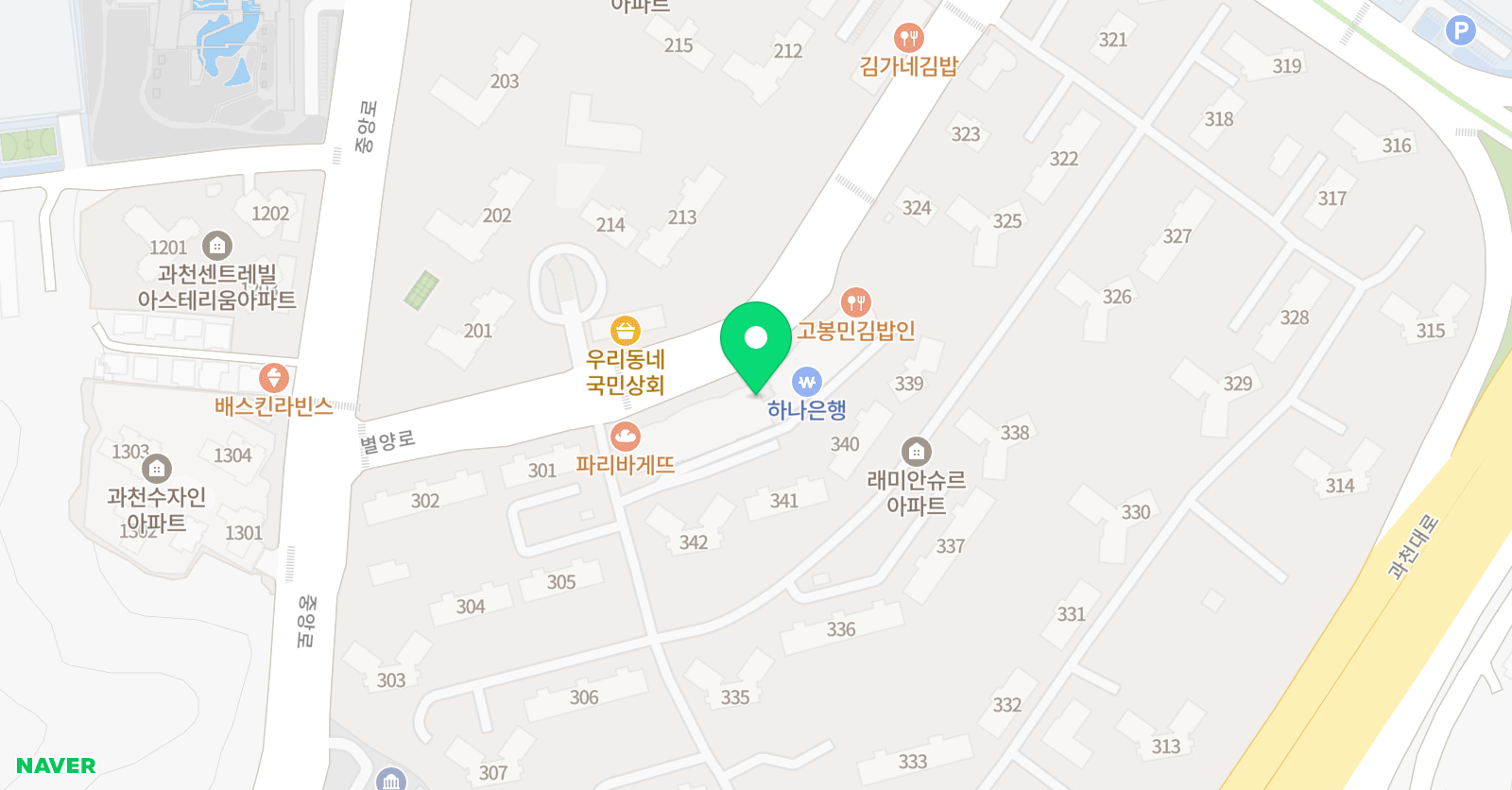 정샘사고력학원 위치