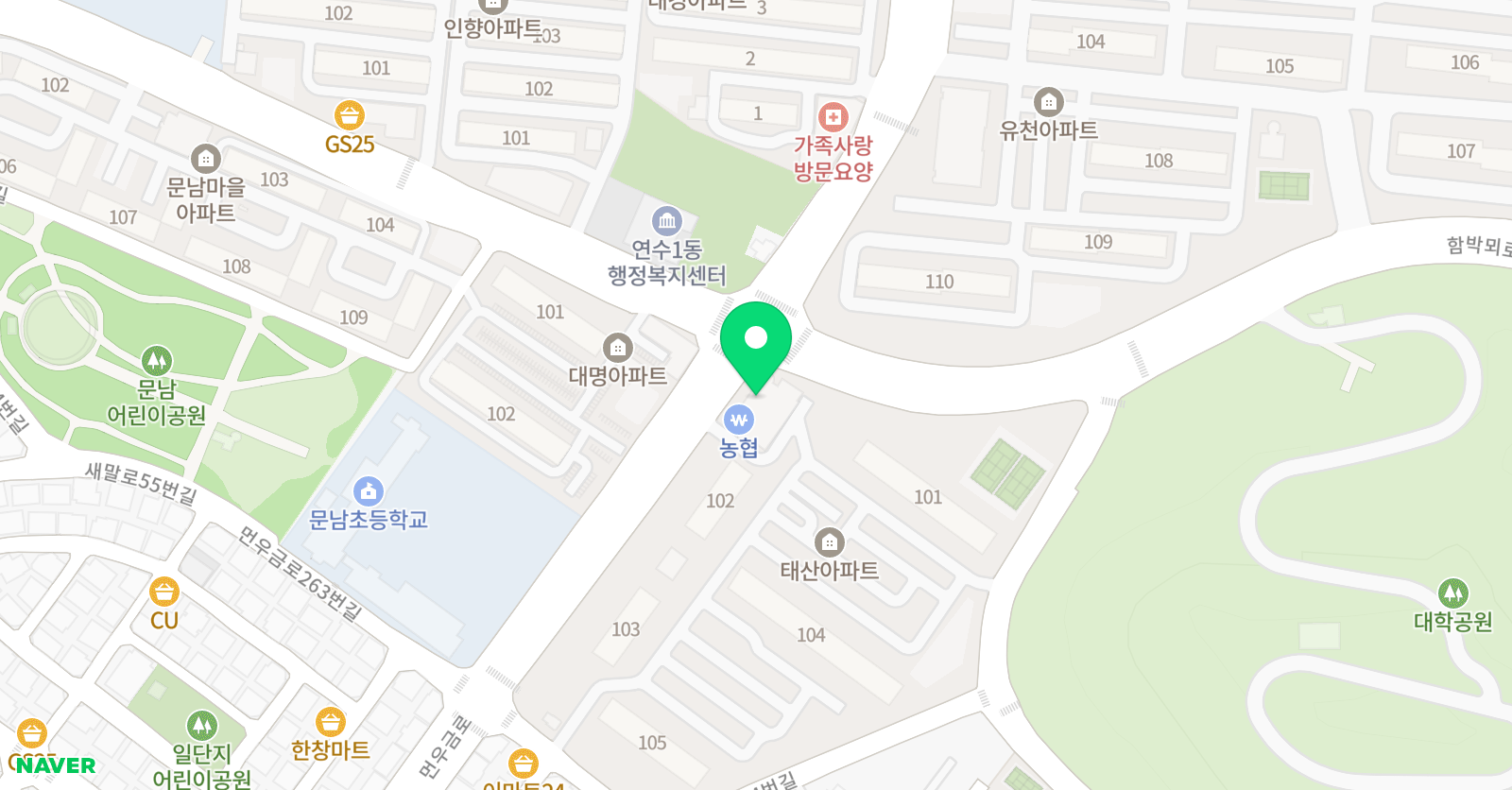 위니드 수학 연수1학원 위치