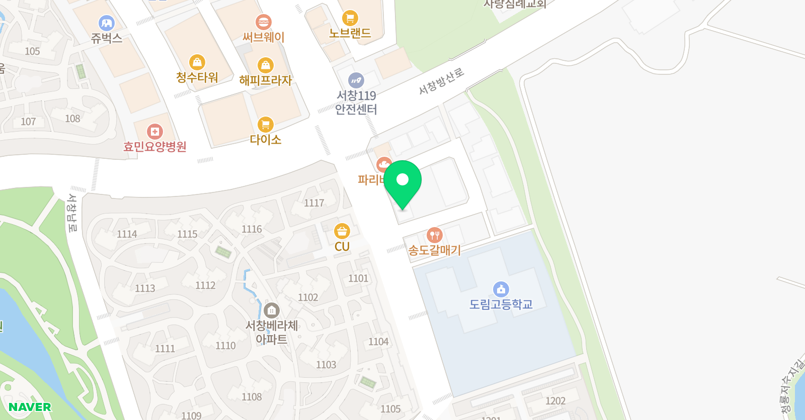 셀파우등생학원 서창셀파우등생학원 위치