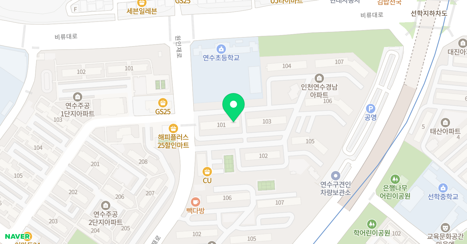 뮤엠영어 연수경남대림NEST 위치