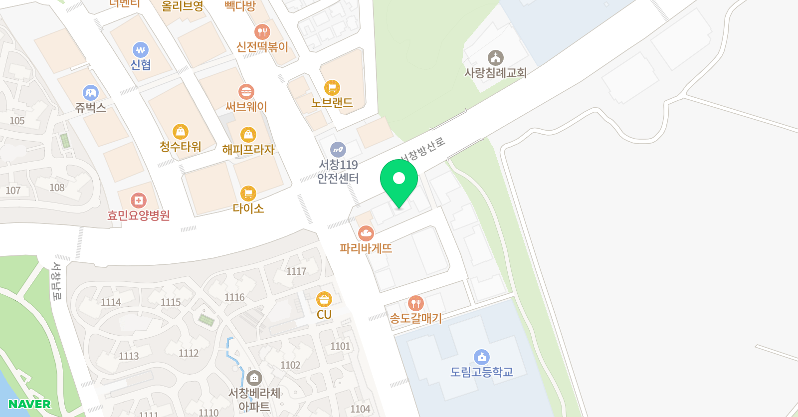 홍익 미술학원 위치