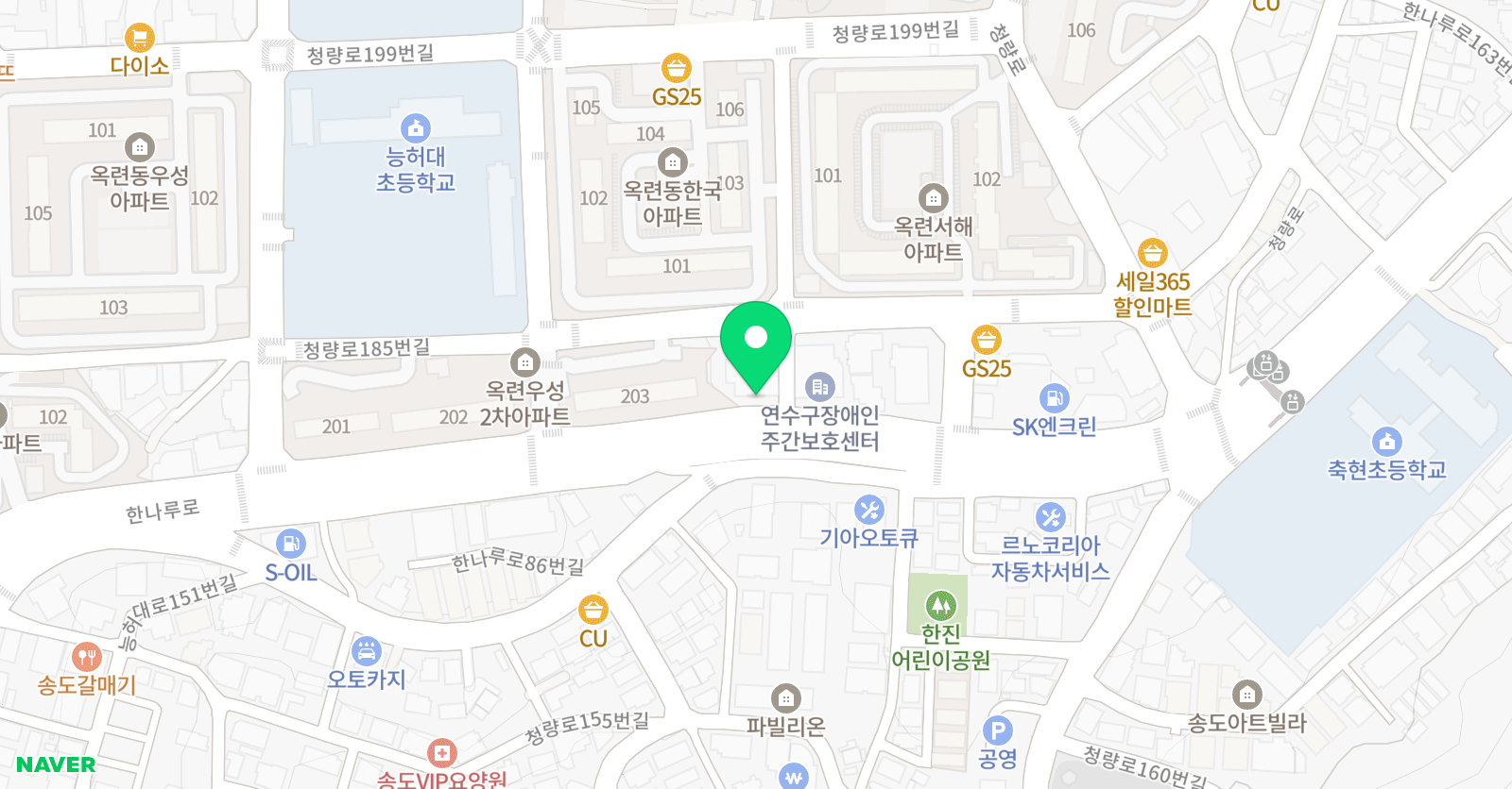 키즈팝 학원 위치